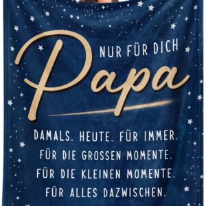 Papa Geburtstagsgeschenk - Kuscheldecke mit Spruch, Papa Geschenk