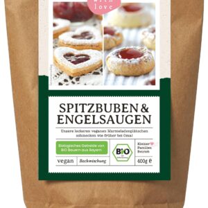 Christmas Cookies Spitzbuben Angel Eyes Organic Baking Mix | Hussar Doughnuts Cookies with Jam Vegan | Organic Flour from Germany