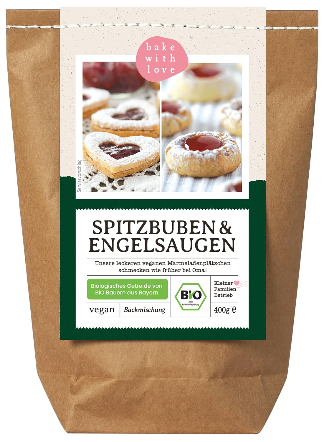 Christmas Cookies Spitzbuben Angel Eyes Organic Baking Mix | Hussar Doughnuts Cookies with Jam Vegan | Organic Flour from Germany