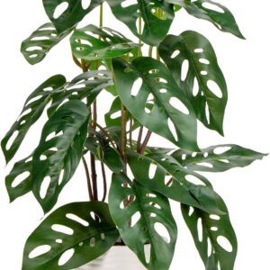 Briful 55 cm Artificial Plant Monstera Monkey Artificial Plants Like Real Decorative Plants Indoor Plant in Ceramic Pot for Home Resto Bathroom Decoration