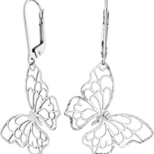 Women’s Earrings 925 Silver Rhodium-Plated with Gift Box