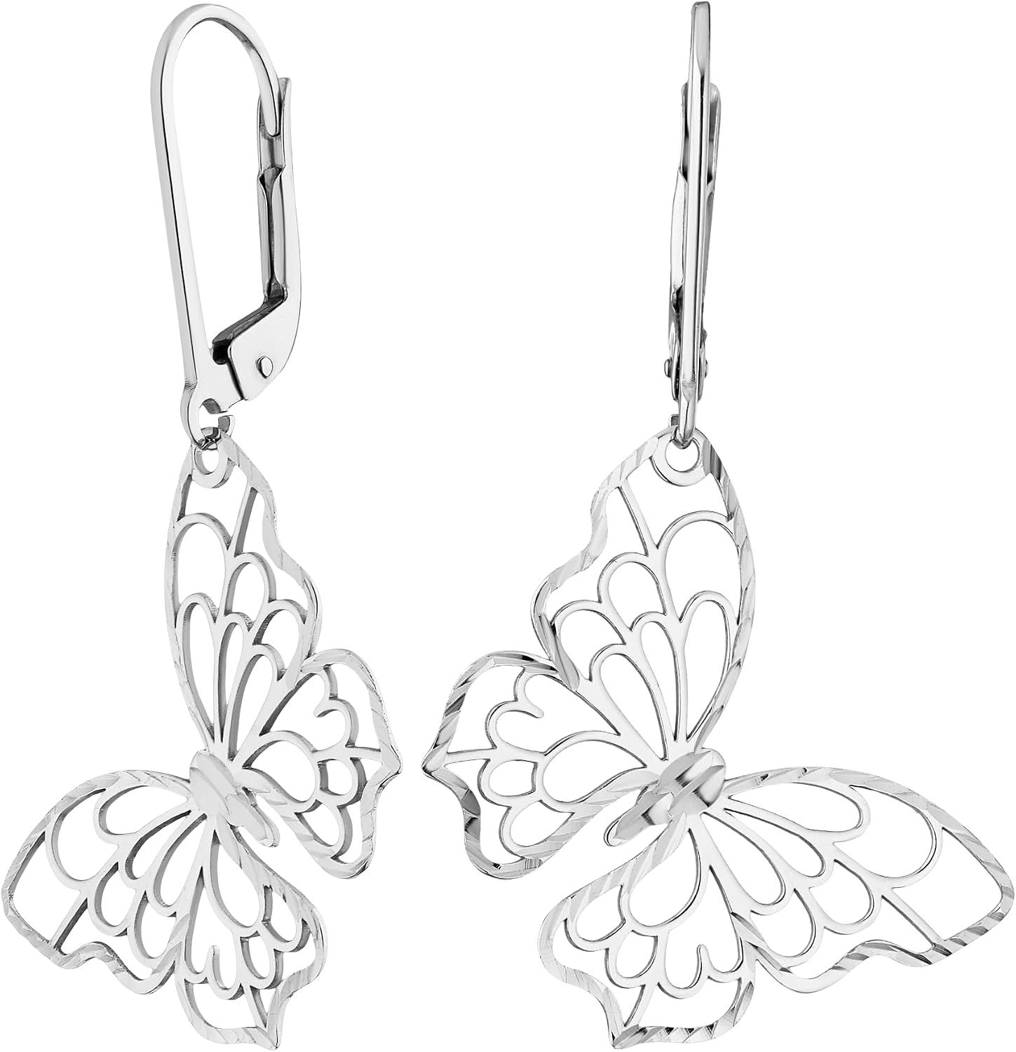 Women's Earrings 925 Silver Rhodium-Plated with Gift Box