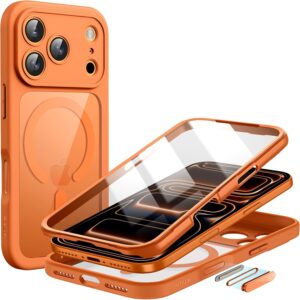 JETech iPhone 17 Pro Max Case 360° Protection Orange