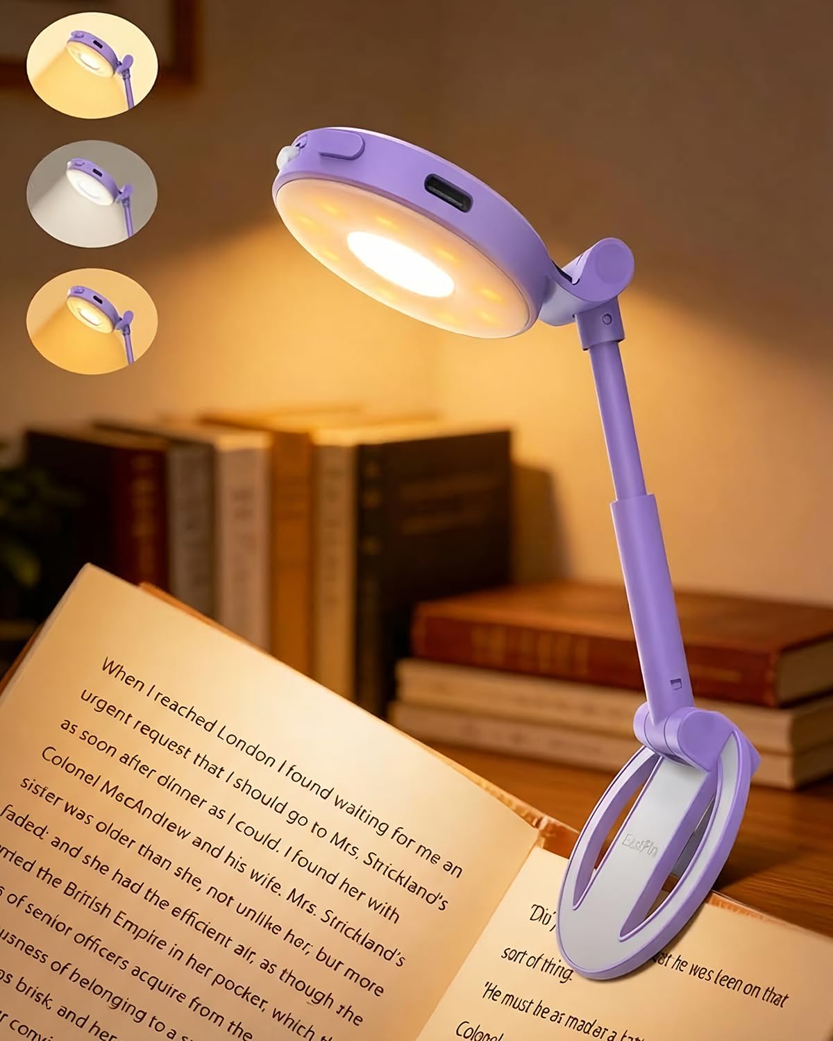 Reading Lamp Book Clamp Bed Book Lamp Rechargeable Reading Light