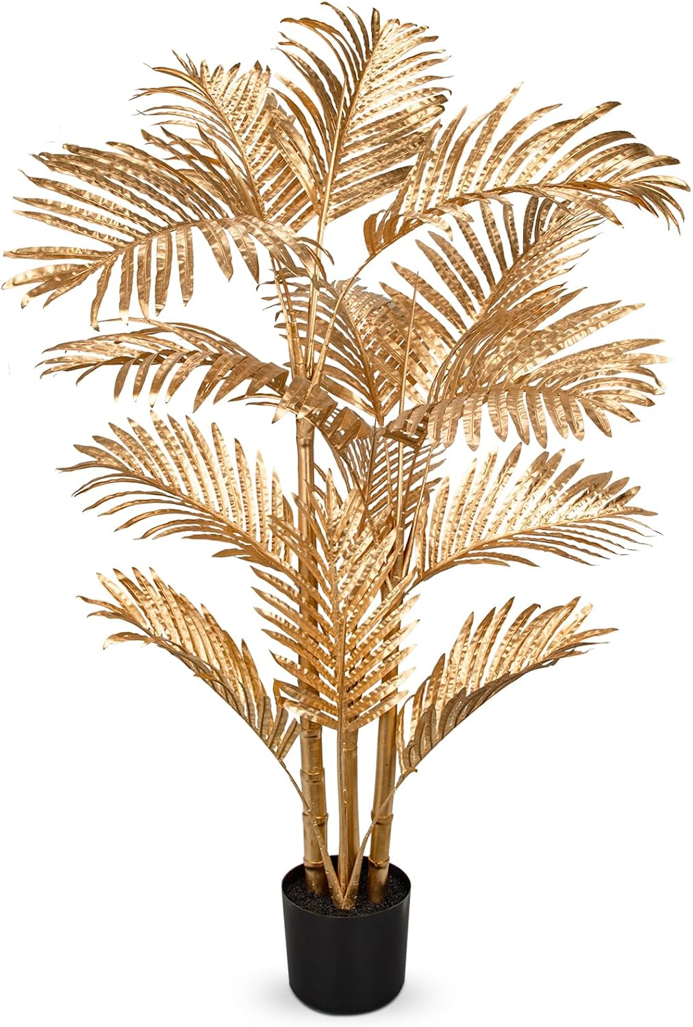 Artificial Tree Palm Tree Artificial Plant Tropical Golden Artificial Plants Large Indoor Plants Decoration for Living Room Office Bedroom House 110 cm