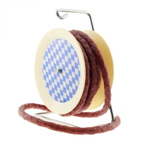 3.5 m Spicy Salami on Cable Reel, Bavarian Design, Weight Approx. 240 g, Great Gift Idea from Bavariashop