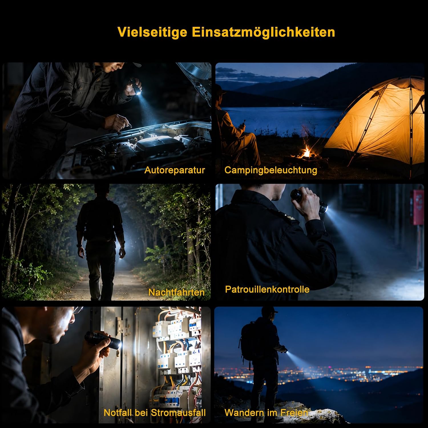 Torch LED Rechargeable 1000000 Lumen Extremely Bright 1500 m – Bild 9
