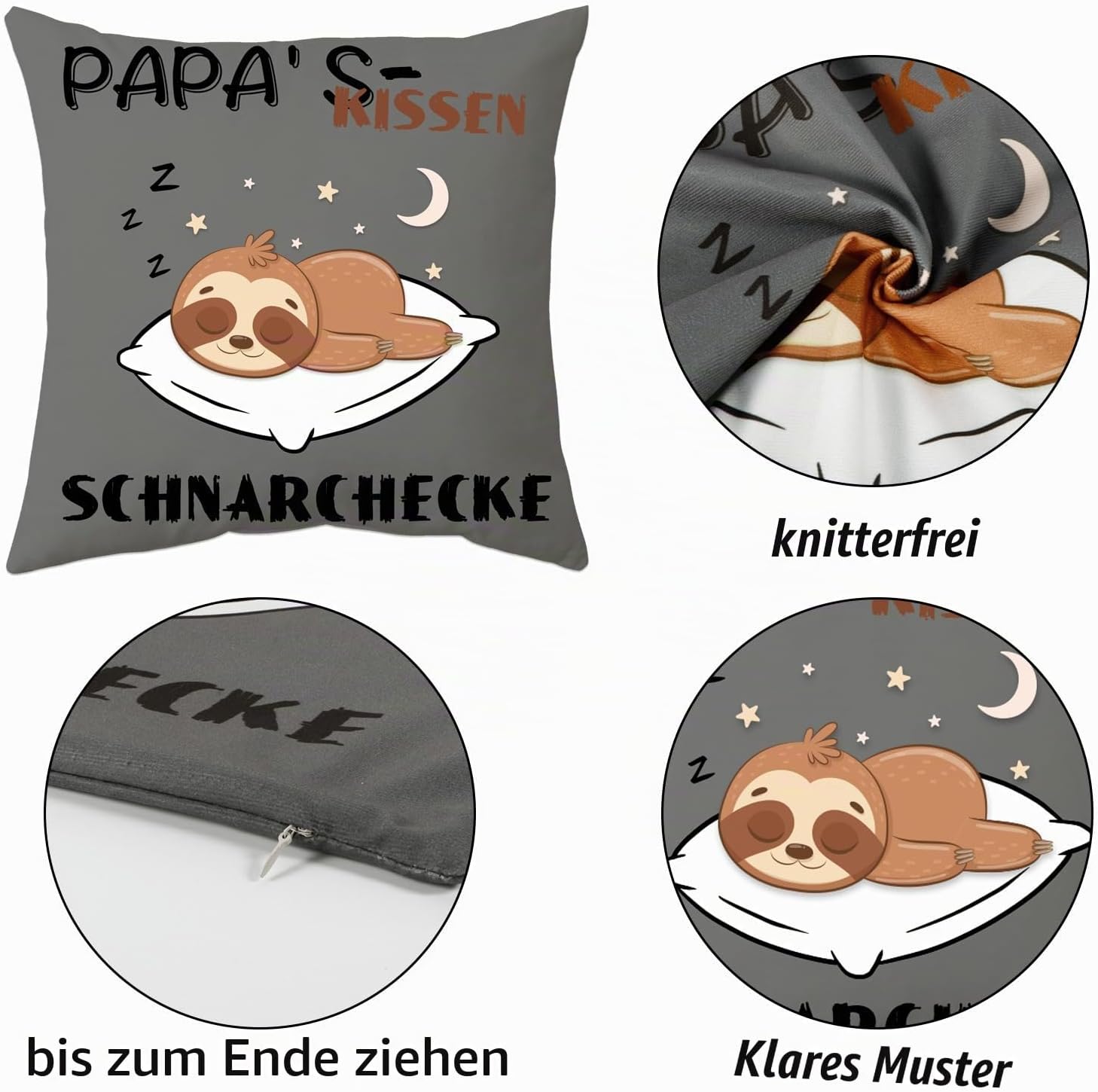 trabag Dad Gift Birthday, Father Gifts, Best Dad Birthday Gifts from Daughter Son, Father Gift for Christmas, New Year's Eve, Easter, Father's Day Decorative Cushion Covers 45 x 45 cm – Bild 2