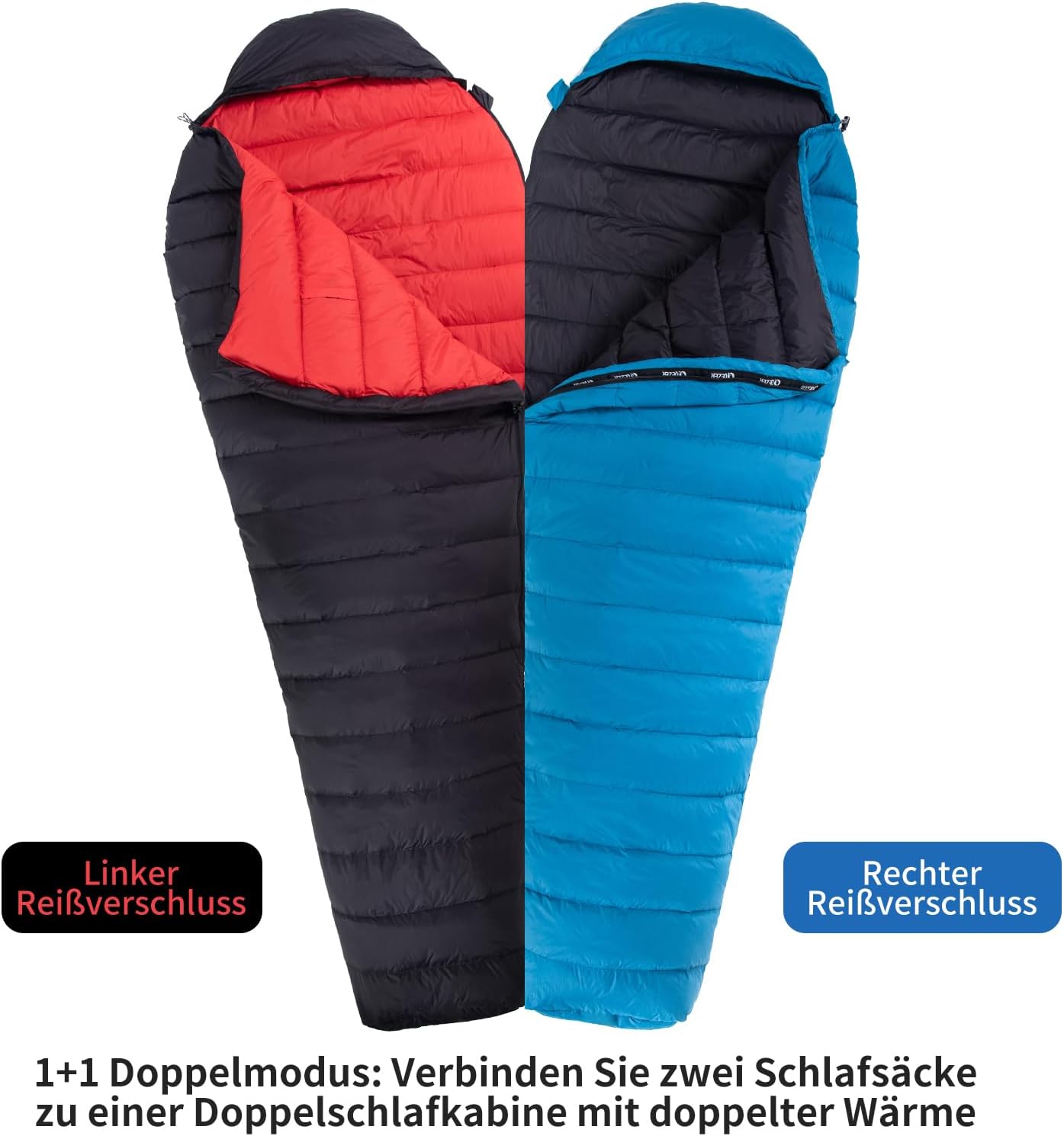 Daunenschlafsack, kleines packmaß,650FP, RDS-Zertifiziert – Bild 5