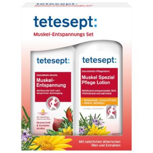 tetesept – 500 ml – Muscle Relaxation Set – Shower Bath & Lotion