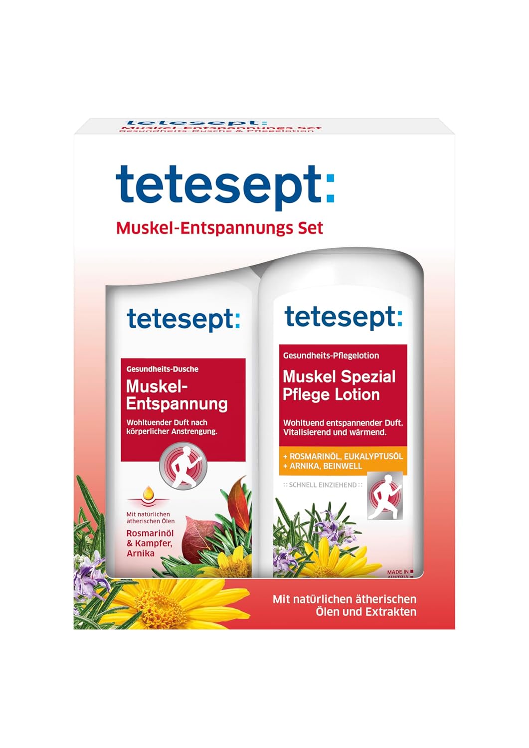 tetesept - 500 ml - Muscle Relaxation Set - Shower Bath & Lotion