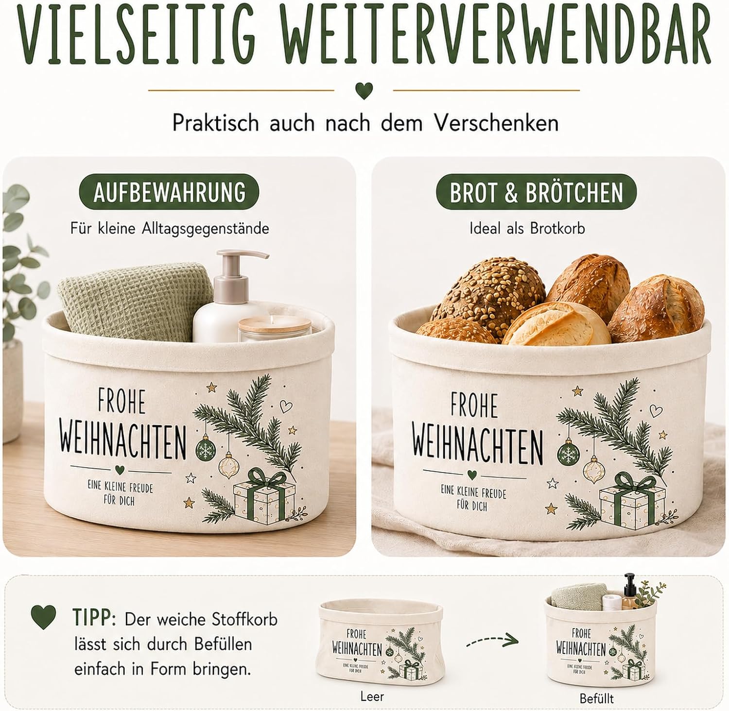 Christmas Gifts Small Items - Gift Basket for Filling – Bild 5