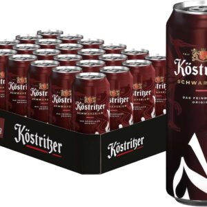 Köstritzer Black Beer - Dark Canned Beer 24 x 0.5 L - Fine Malt