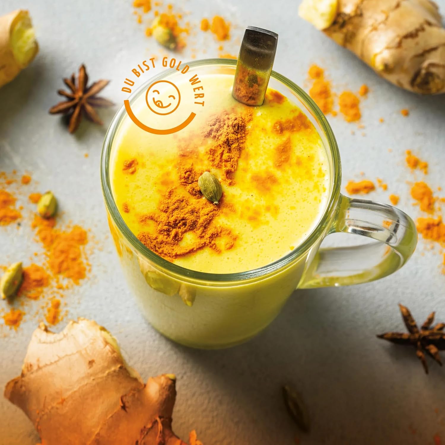 Golden Milk Spice Mix Organic 500 g Basic Ingredients for Golden Milk Ready Mixed with Turmeric Powder, Ginger Powder and Ceylon Cinnamon from Achterhof – Bild 4