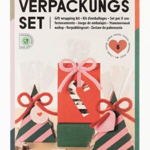 folia Sweet Christmas 48206 Pastry Packaging Set 6 Christmas Gift Bags with Tags Including 6 x 40 cm Chenille Wire for Sweets and Pastries
