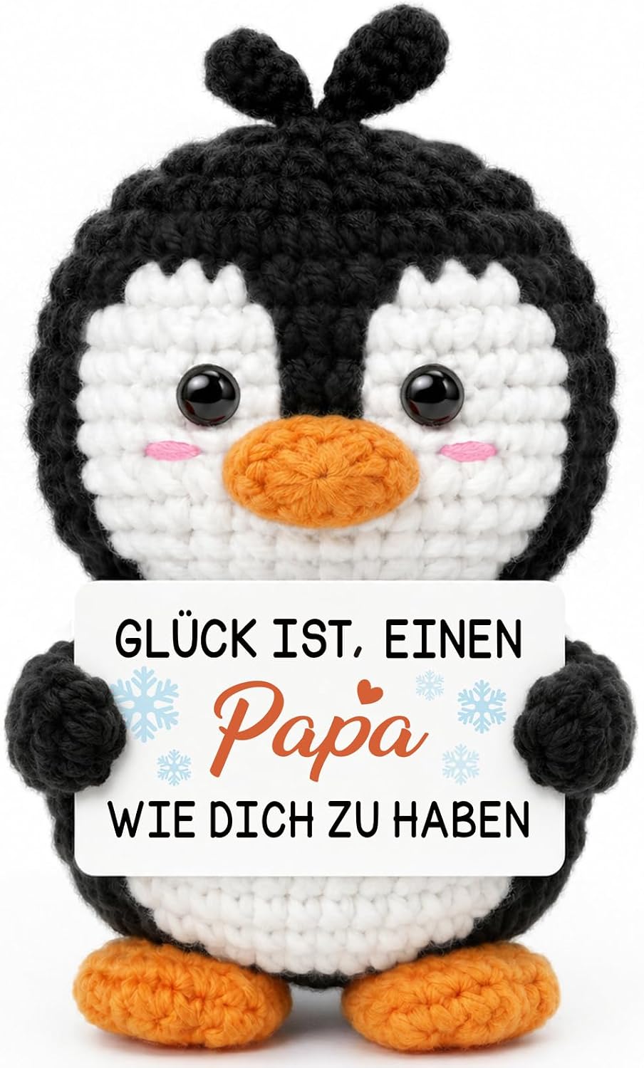 Vetbuosa Dad Gift, Hand Crocheted Penguin, Pocket Hug Penguin