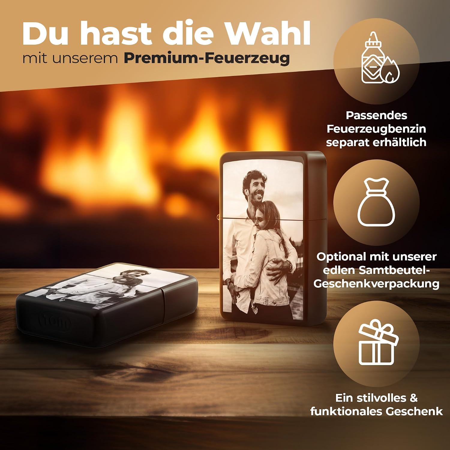 Personalised Lighter with Photo and Engraving - Customisable – Bild 4