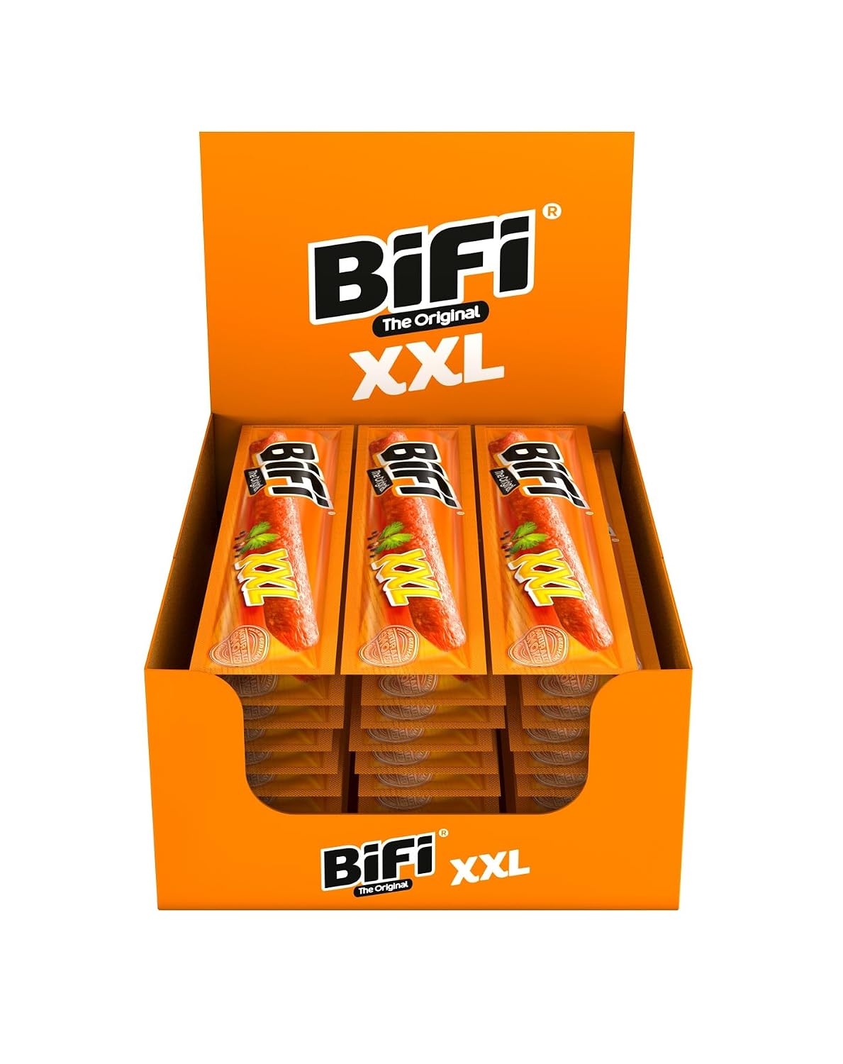 BiFi Original XXL Salami Sticks - Pack of 30 (30 x 40 g) - Sausage Snack To Go - Air Dried Meat & Sausages Package - Salami with Pepper, Coriander and Garlic - Ideal Nibble Box - Sausage Package – Bild 4