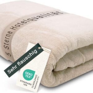 Zollner Fluffy Cuddle Blanket 150 x 200 cm – Super Cuddly and Warm Sofa Blanket – Washable at up to 95°C – Breathable Microfibre in Beige – Hotel Linen Quality – Oeko Tex® Certified