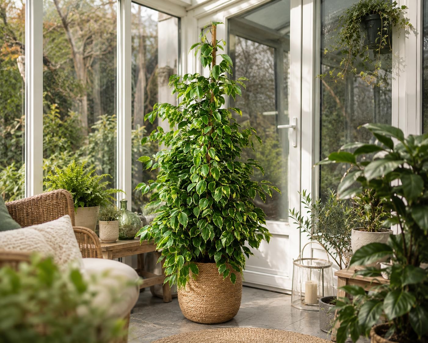 Ficus Benjamina Golden King 130-150 cm - Easy Care Indoor Plant with Golden Leaves, Indoor Plant for Living Rooms – Bild 3