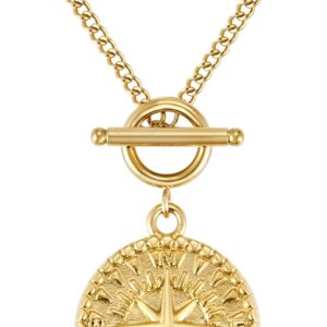 BONNYBIRD® Compass Women's BonnyCompass Necklace - Premium Necklace Women's with Compass Pendant Made of Stainless Steel in Silver, Gold and Rose Gold, 100% Waterproof and Skin Friendly