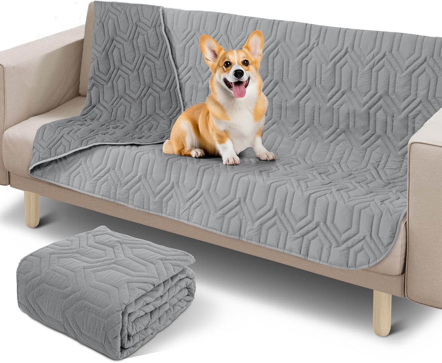 PICK FOR LIFE 97 x 190 cm Waterproof Dog Blanket, Washable Pet Blanket for Sofa and Bed, Reversible Blanket for Dogs and Cats, Suitable for Indoor and Outdoor Use