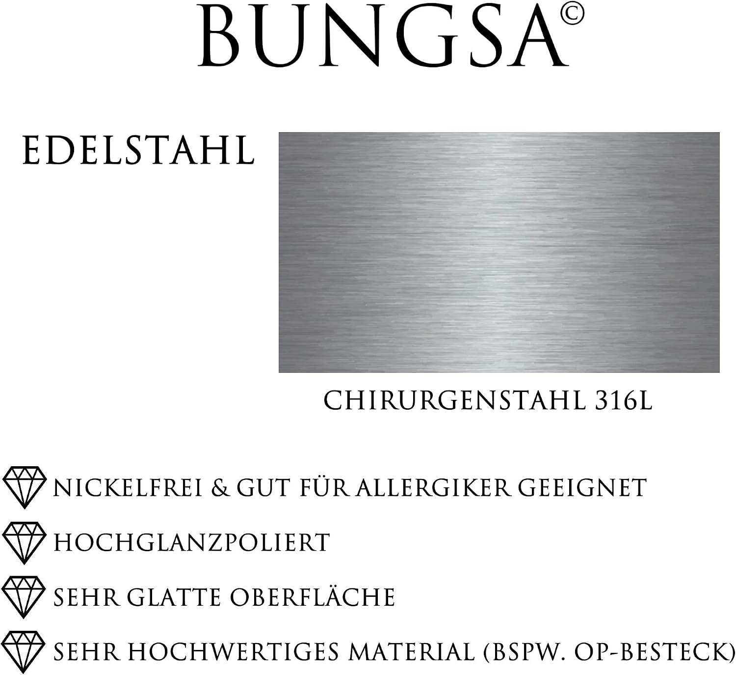 Bungsa Ring Brushed Stainless Steel with 2 Highly Polished Outer Rings Jewellery Ring for Women and Men Silver (Ring Women's Ring Partner Rings Engagement Rings Wedding Rings Women's Ring Surgical Steel) – Bild 5