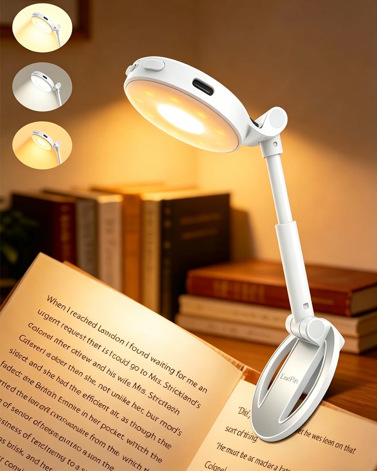 Reading Lamp Book Clamp Bed Book Lamp Rechargeable Reading Light