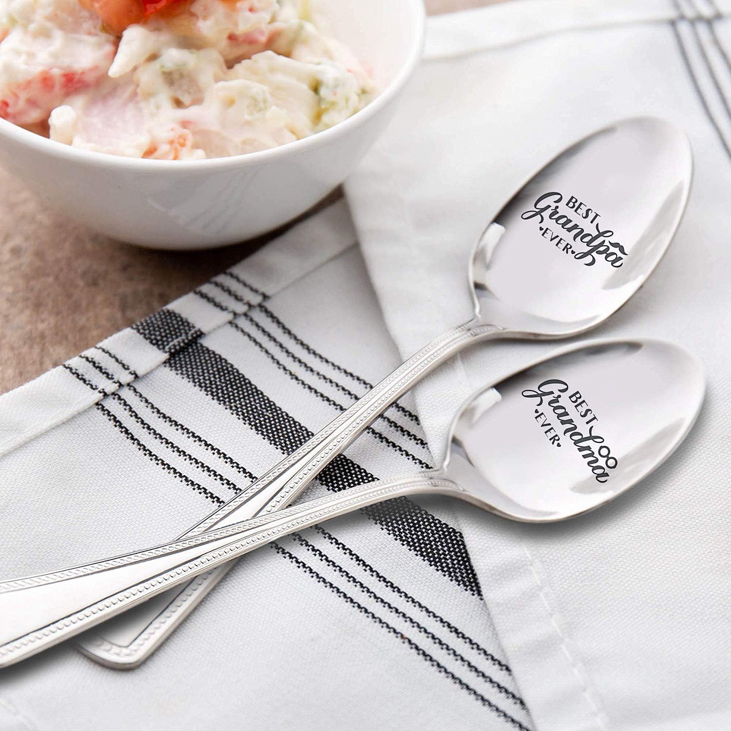 Birthday Gift for Grandma and Dad, Christmas Gifts for Grandparents, Wedding Anniversary Gift for Grandma and Grandpa, Thanksgiving Gifts for Grandparents, Cool Spoon Gifts from Children, 17.8 cm – Bild 3
