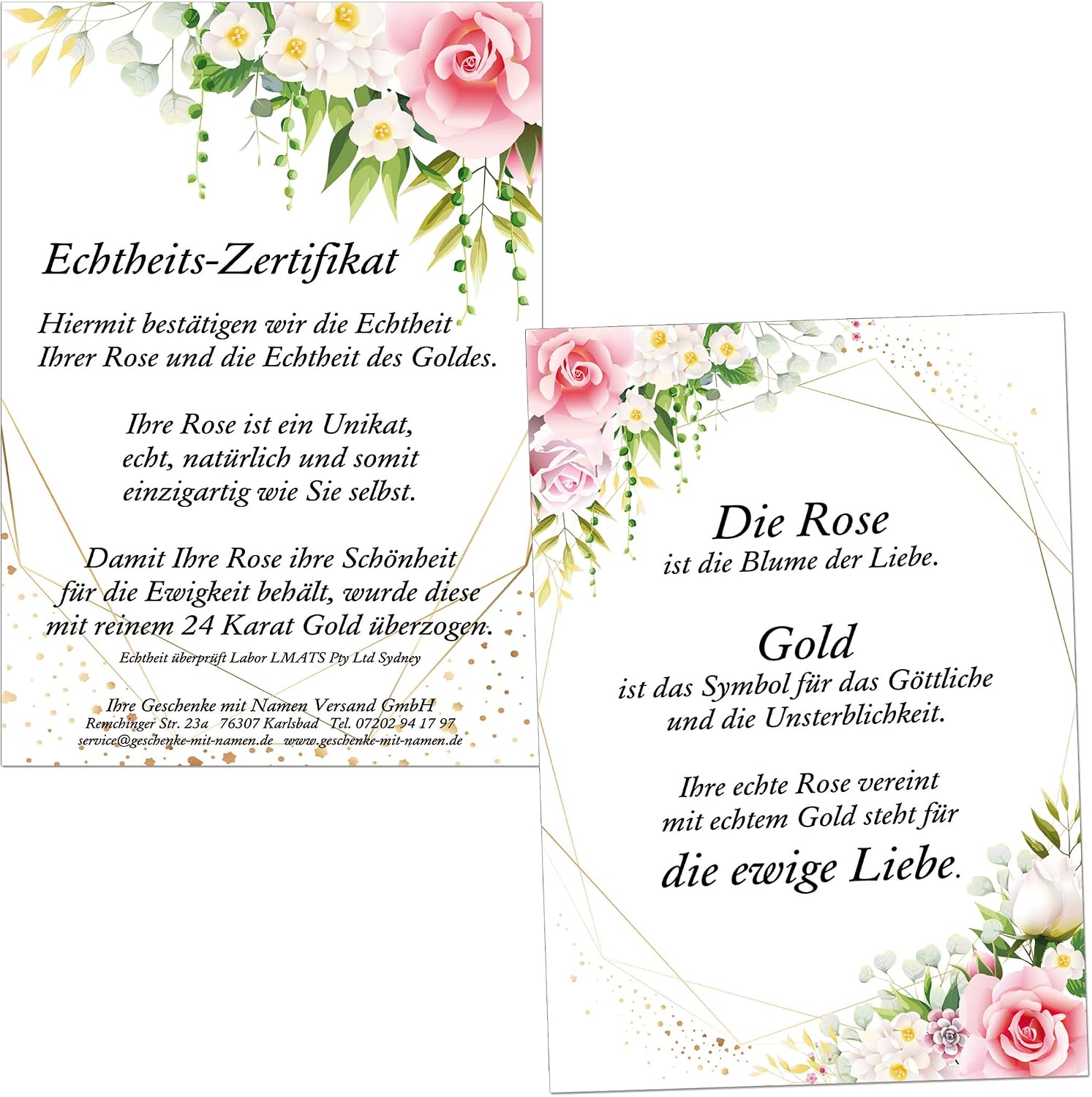 Geschenke mit Namen Gifts with names, Gold, 16 cm – Bild 6