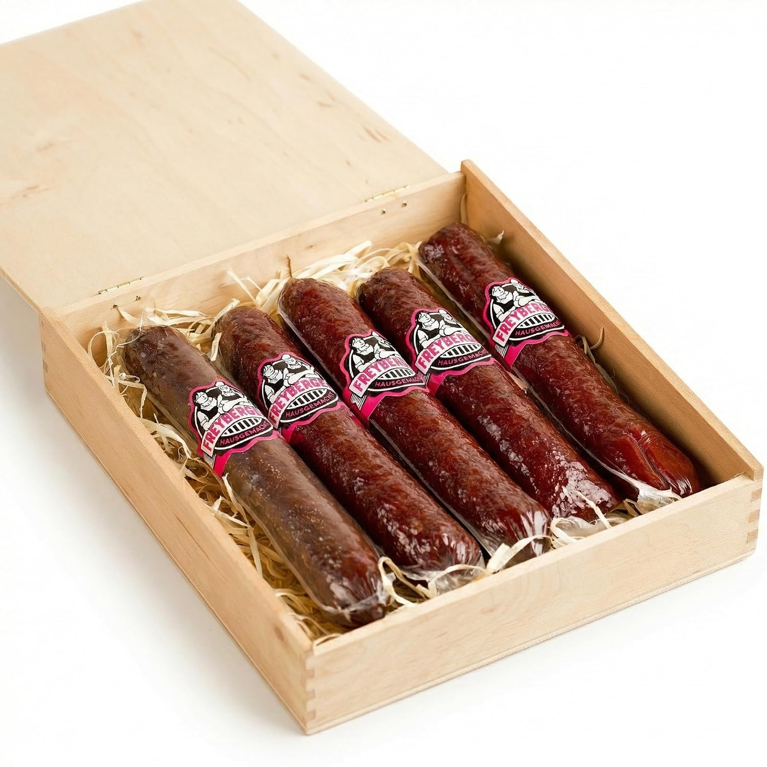 Sausage Gift for Men - Salami Sticks Wooden Gift Box