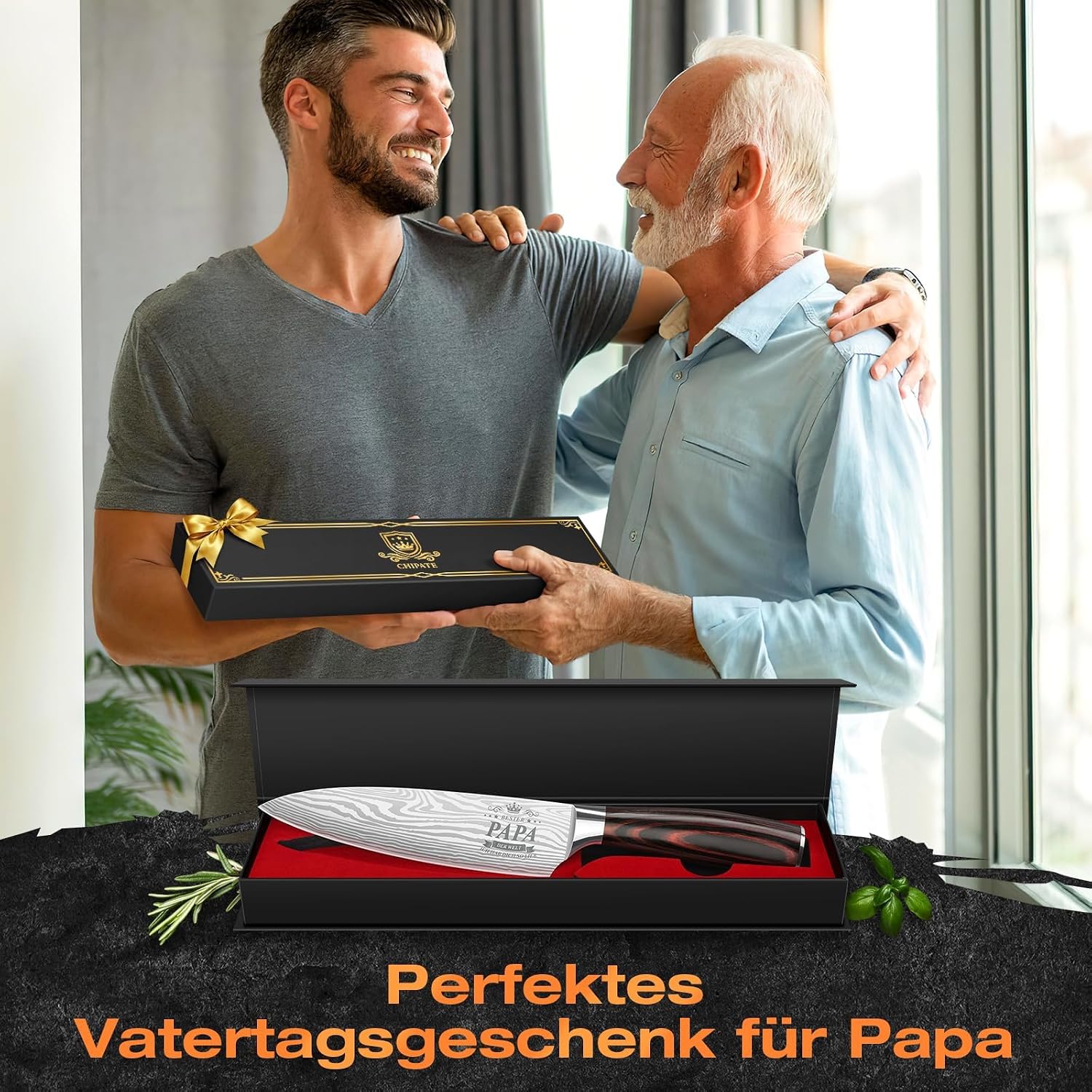 Chipate Dad Gift, Kitchen Knife Gifts for Dad, Gifts for Men, Professional Kitchen Knife - Birthday Gifts, Father's Day Gift, Christmas Gifts for Dad – Bild 7
