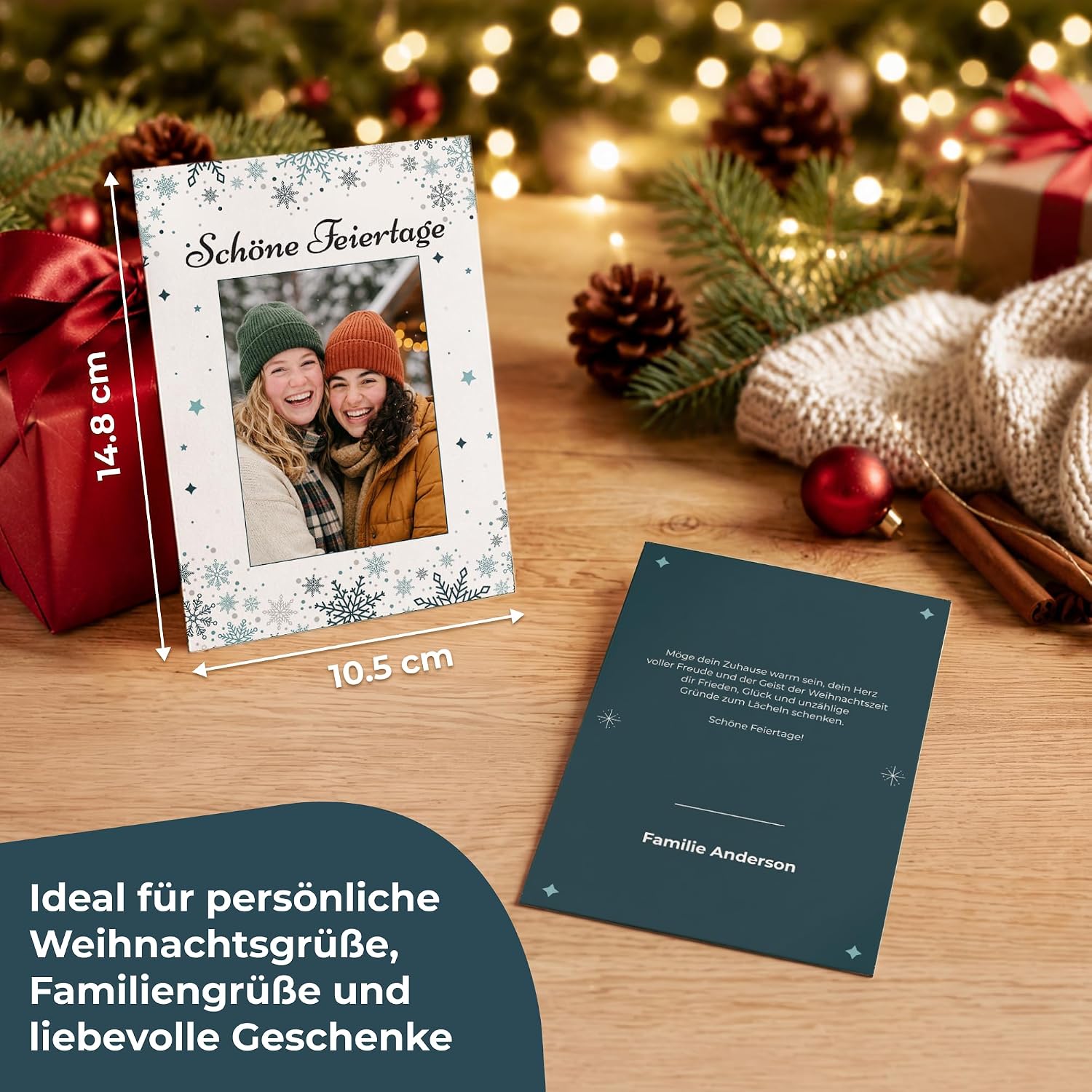 Cimpress 20 x A6 Tall Holiday Cards - Photo, Logo & Text – Bild 3