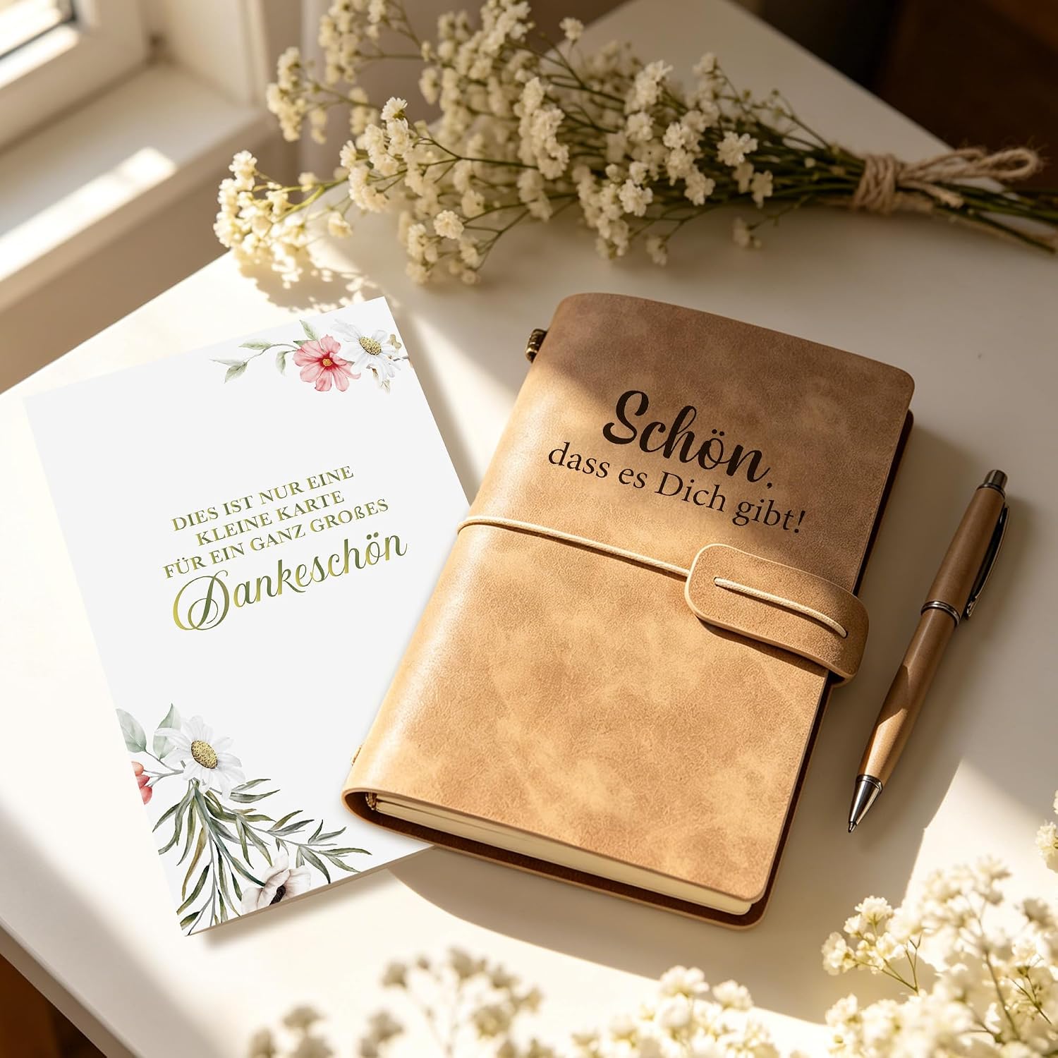 Giftota - Gifts for Women - 7-Piece Wellness Set "Schön dass es dich gibt" (German Language) Relaxation Gift as a Thank You & Birthday Gift for Mum, Best Friend, Colleague, Teacher, Midwife – Bild 6