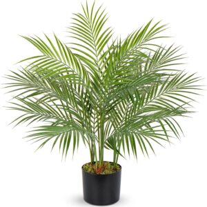 80 cm Artificial Plant Areka Palm Tree Artificial Plant Palm Tree in Pot Artificial Tree with 12 Trunks for Indoor and Outdoor Use Modern Decoration Bathroom Living Room Bedroom Balcony