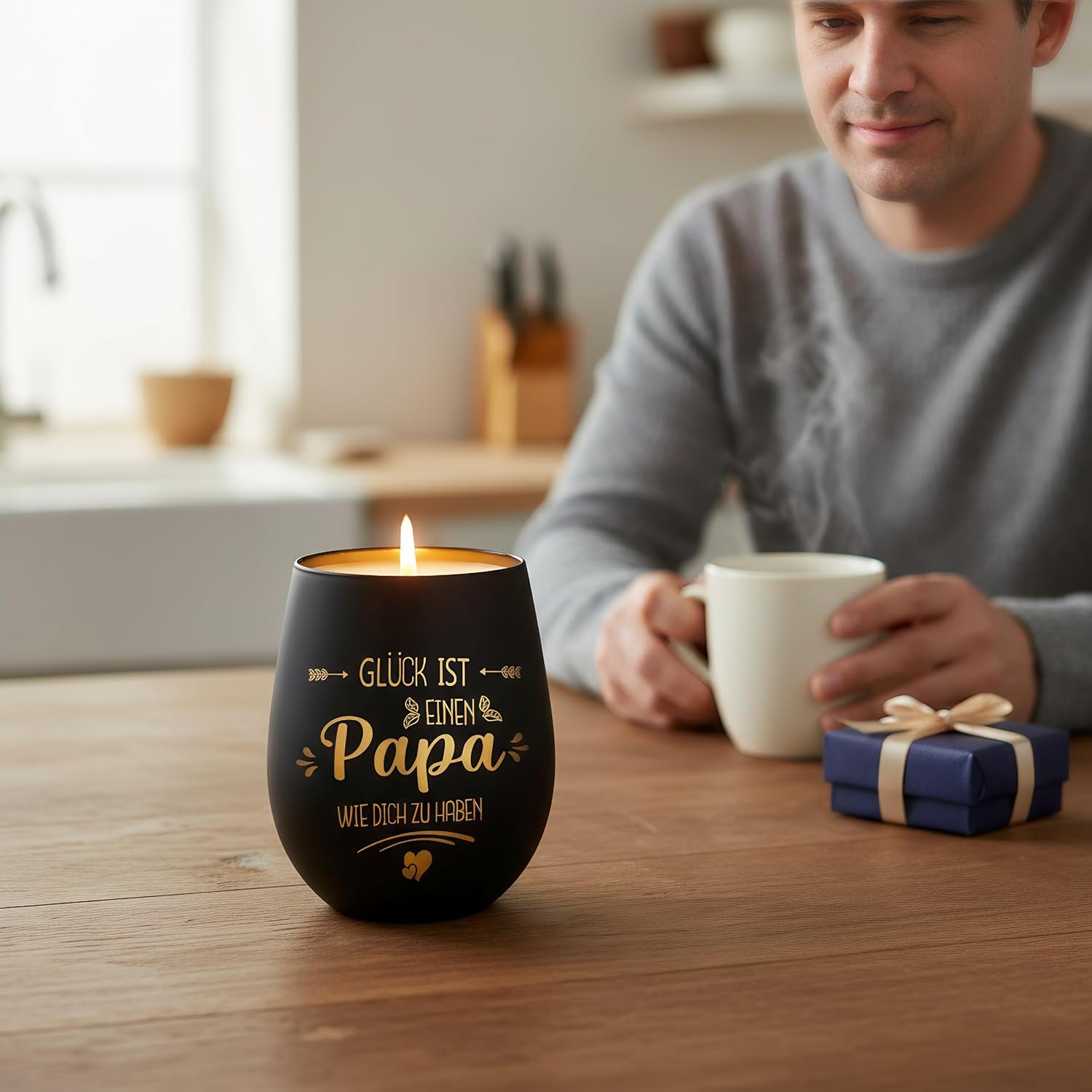 Gifts for Dad, Lantern with Engraving for Dad, Tea Light Holder Gift Dad, Christmas Gifts for Dad (PAPA01) – Bild 6