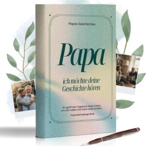 Papa, erzähl mir deine Geschichte – The Memory Book to Fill In | Personal Gift for Father’s Day, Birthday or as a Attention | Designed with Love for Lasting Memories