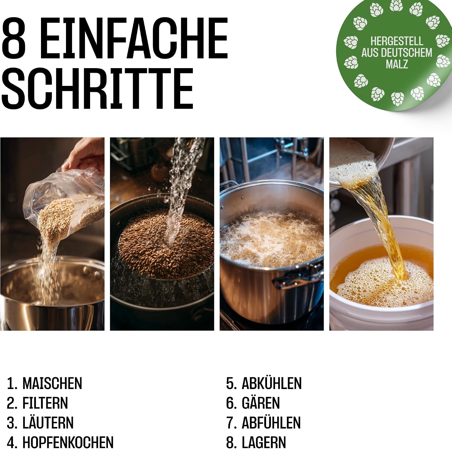 Hopline Blonde Beer Brewing Set - Brew Beer Yourself - 5 Litres - Beer Gift - Gifts for Men, Dads, Friends - Birthday Gift - Gift Ideas for Men - Beer Gifts for Men – Bild 3