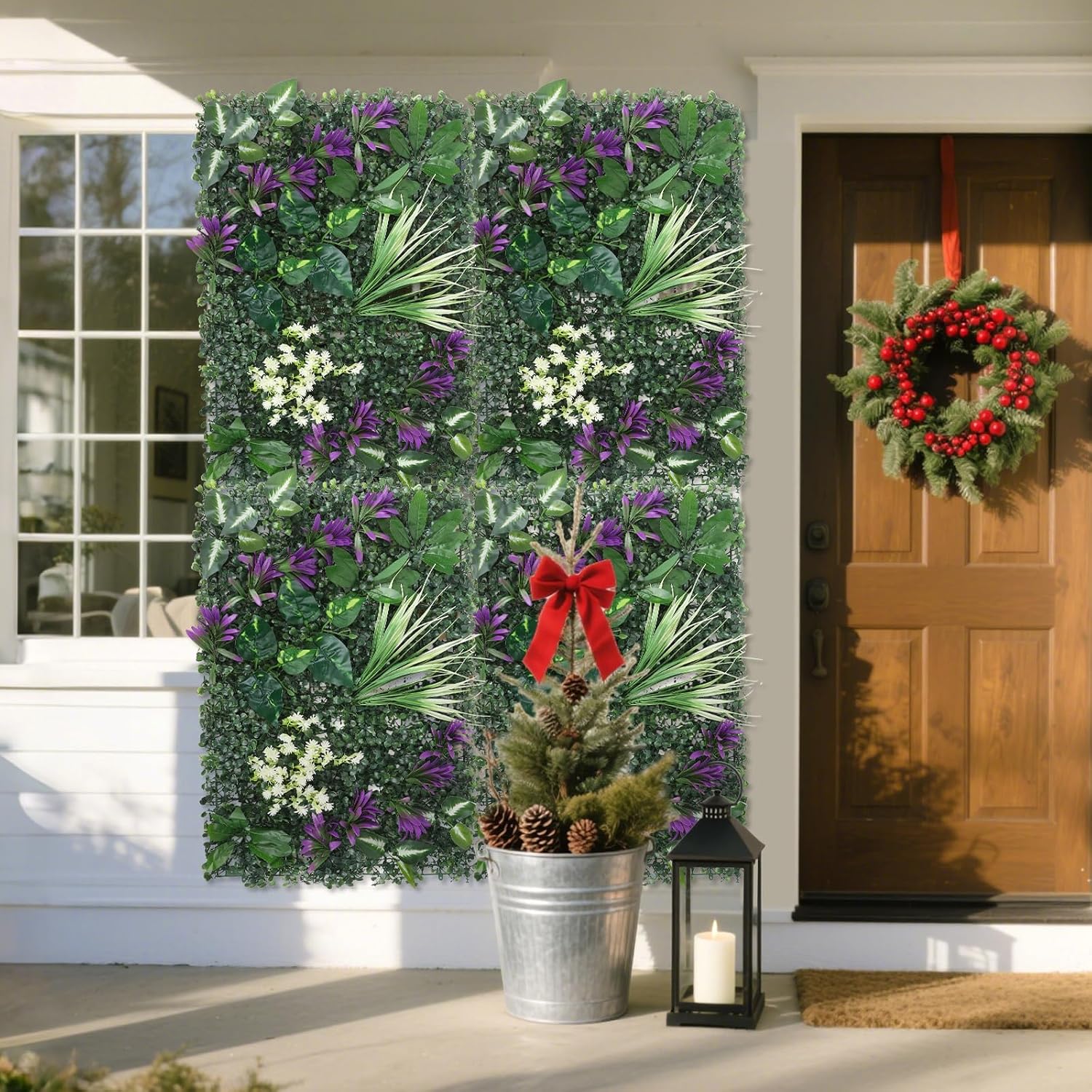 Generic 2 Artificial Plant Wall Panels, 60 x 40 cm, Artificial Green Plants on the Wall, Realistic Artificial Plant Wall, Suitable for Indoor, Outdoor, Wall, Balcony, Garden, Wedding (C17) – Bild 6