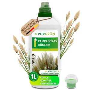 Pampas Grass Fertiliser 1 Litre – Promotes Fast & Robust Growth – Magnificent Flowering with Trace Nutrients – Strengthens Resistance with Potassium – For up to 400 Litres of Watering Water