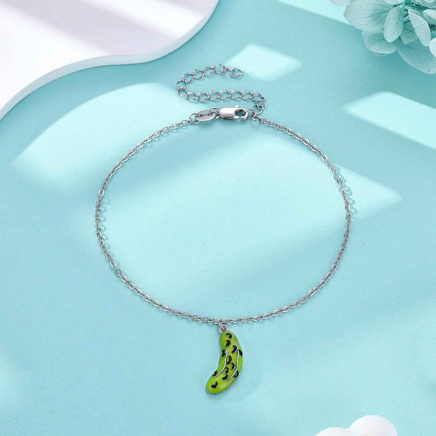 Italienischem Horn/Gurke/Seestern/Pickleball Armbänder für Damen Sterling Silber Armbänder Weihnachtsschmuck Geschenke für Frauen – Bild 4