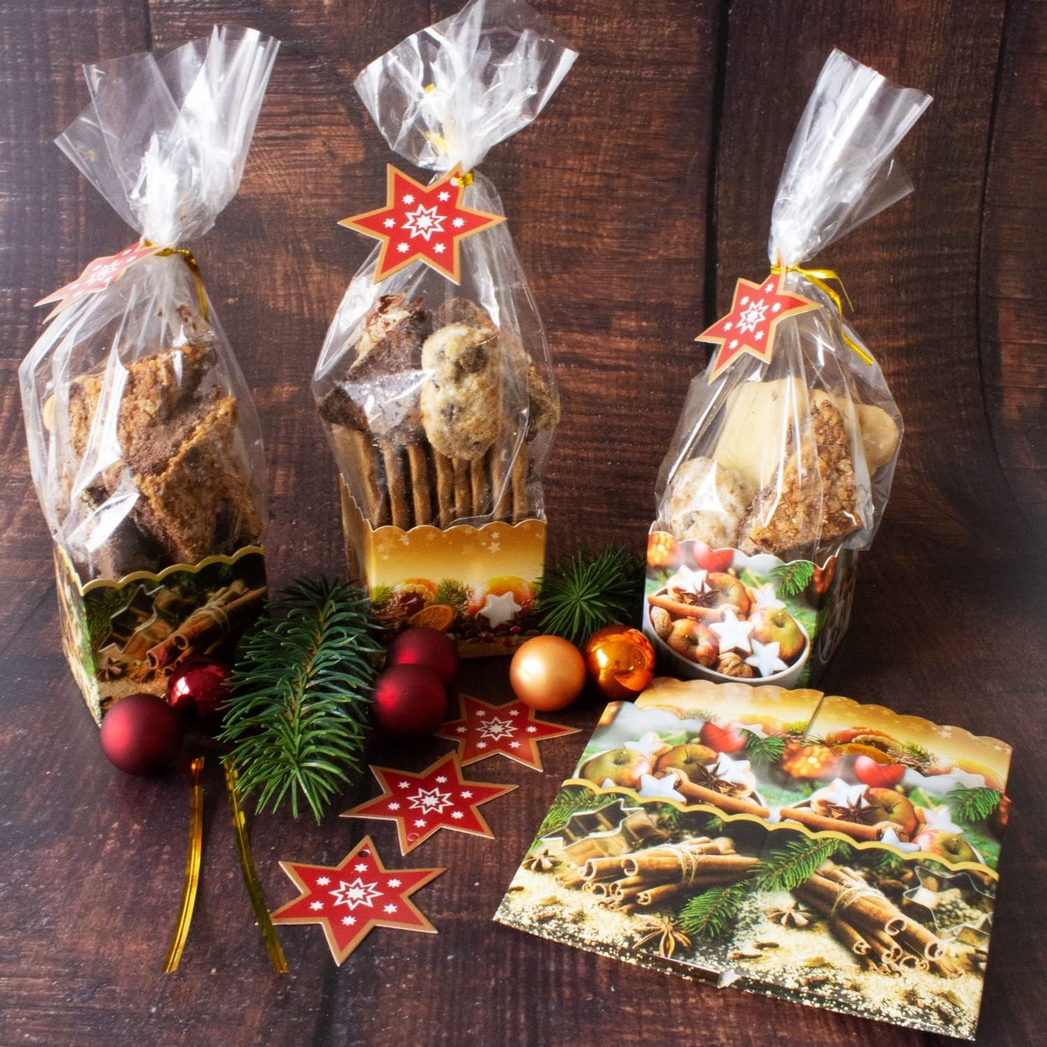 30 x Pastry Bags H 23 cm Base Bags for Cookies - Pastry Bags Clear for Christmas - Biscuit Bags - Chocolate Packaging Cellophane - Cookie Packaging - Confectionery Bags - Packaging Pastry – Bild 8