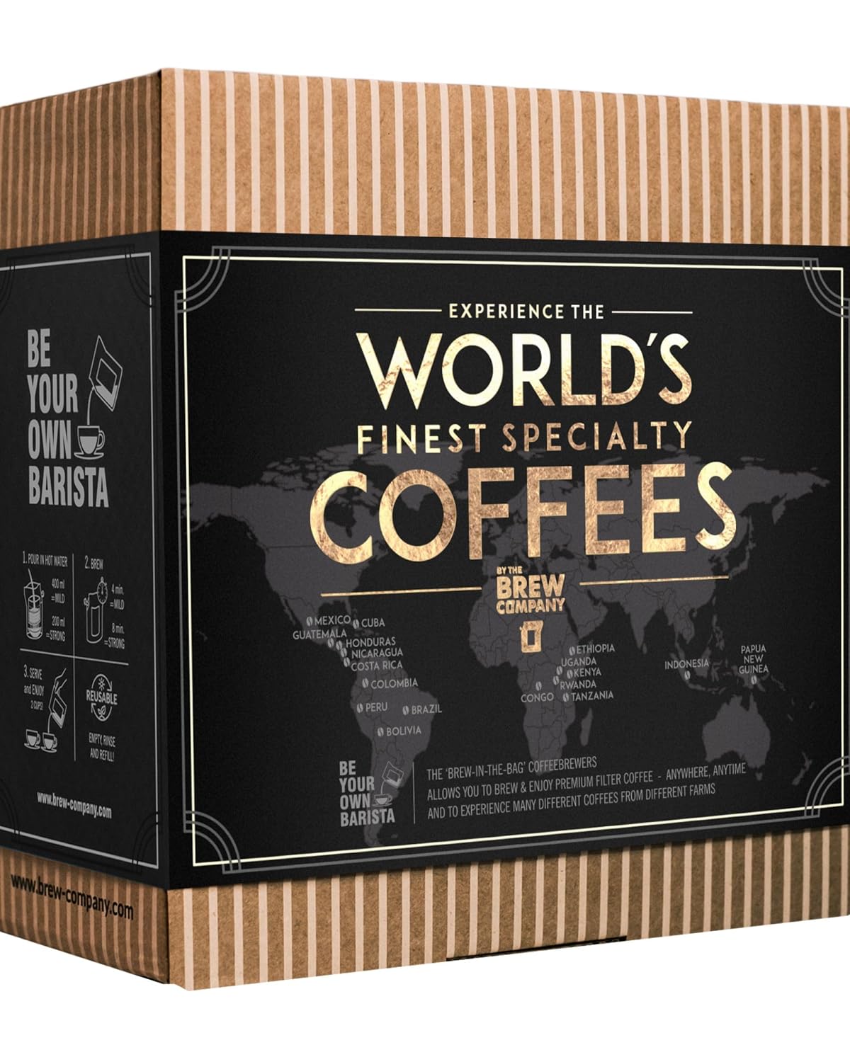 Gourmet Coffee Gifts for Men & Women - 5 Coffees from Around the World