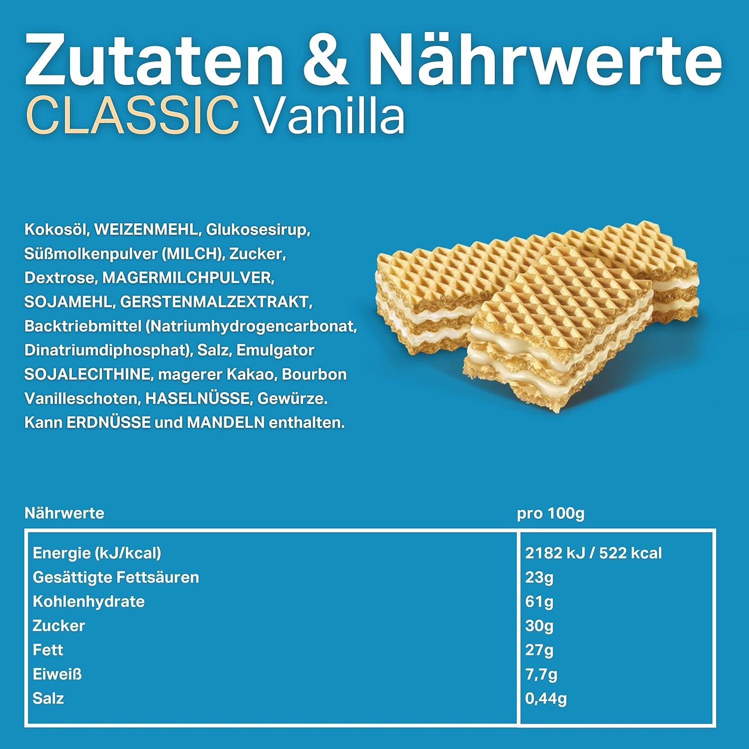 Loacker Classic Waffles - Vanilla - Bulk Pack of 25 Waffle Biscuits of 45 g Each – Bild 2