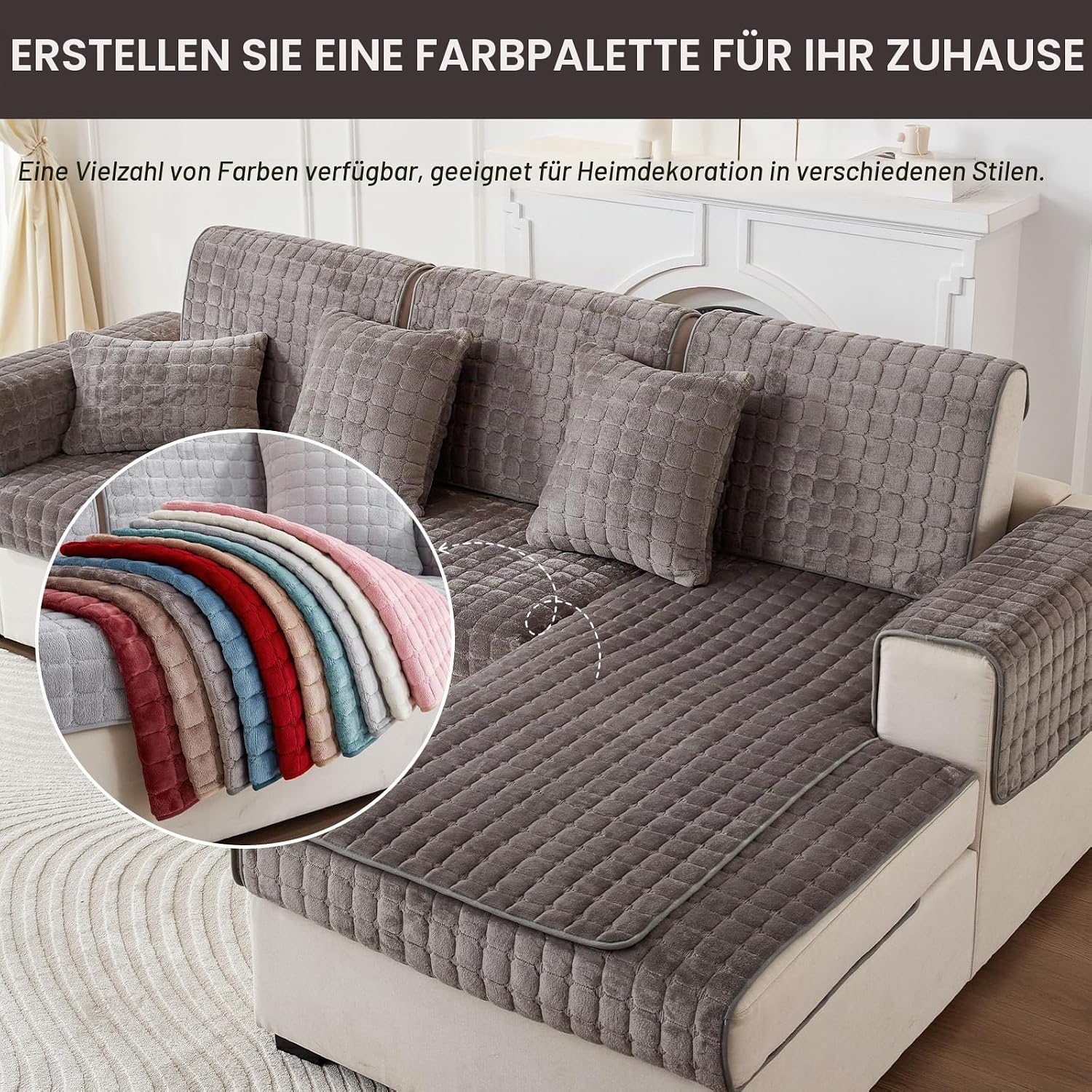 SHANNA Sofa Couch Cover Sofa Cover Sofa Protector Sofa Throw – Bild 5