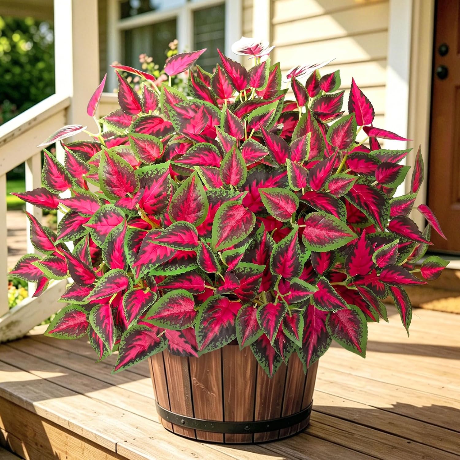 Betylifoy Artificial Plants Like Real 42 cm Artificial Crettocks Pack of 4
