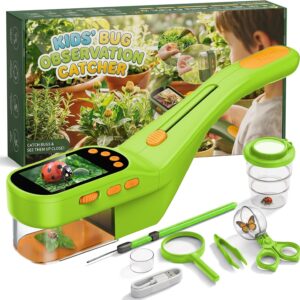 CIMELR Insect Catcher 2.4 Inch HD Microscope Natural Toy for Children