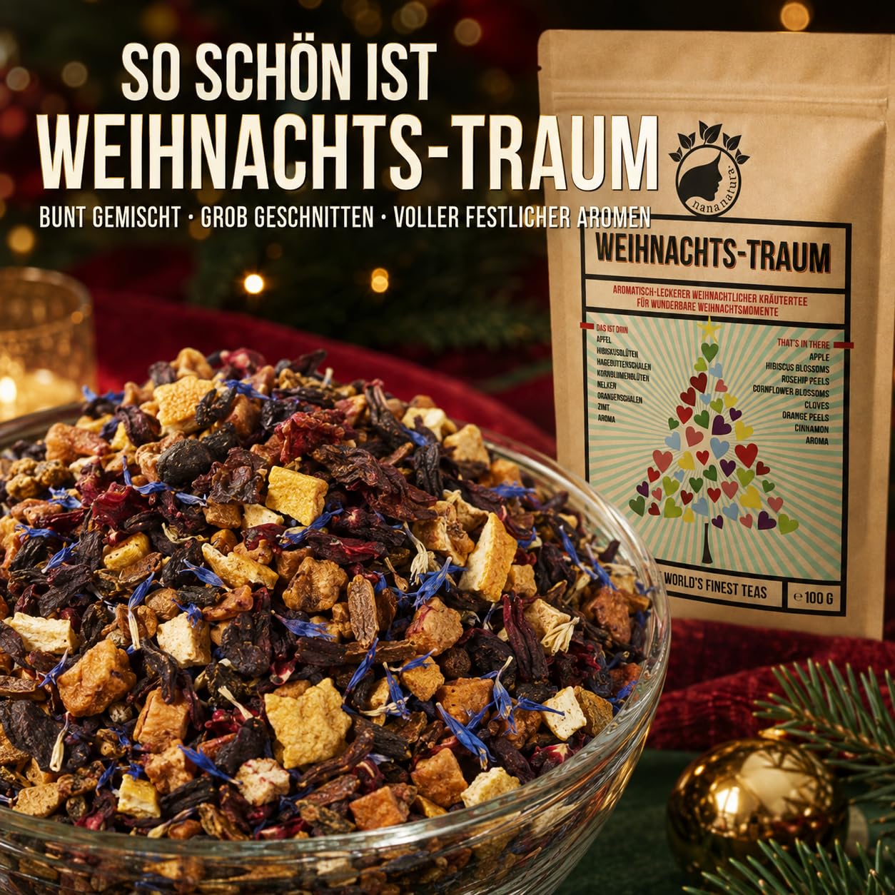NanaNatura's Christmas Dream Tea 100 g | Christmas Tea with Cinnamon – Bild 5