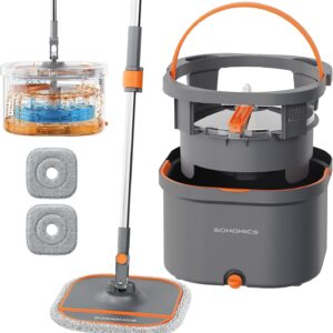 SONGMICS Mop with Bucket, Dirty Water Separation, 3.5 L