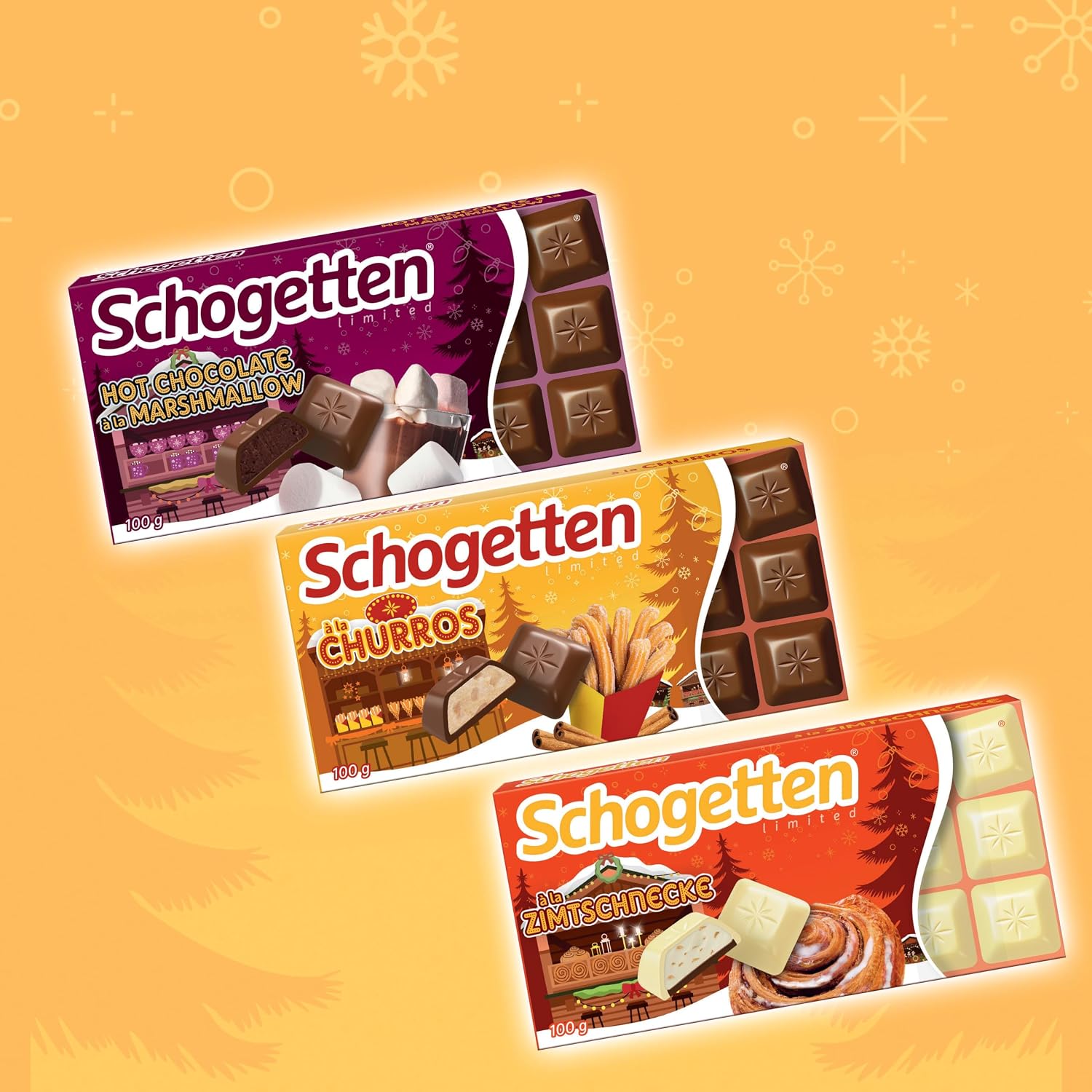 Schogetten Churros Whole Milk I 100 g Chocolate Bar I Milk Chocolate I Practically Individually Portioned I Limited Winter Edition – Bild 5